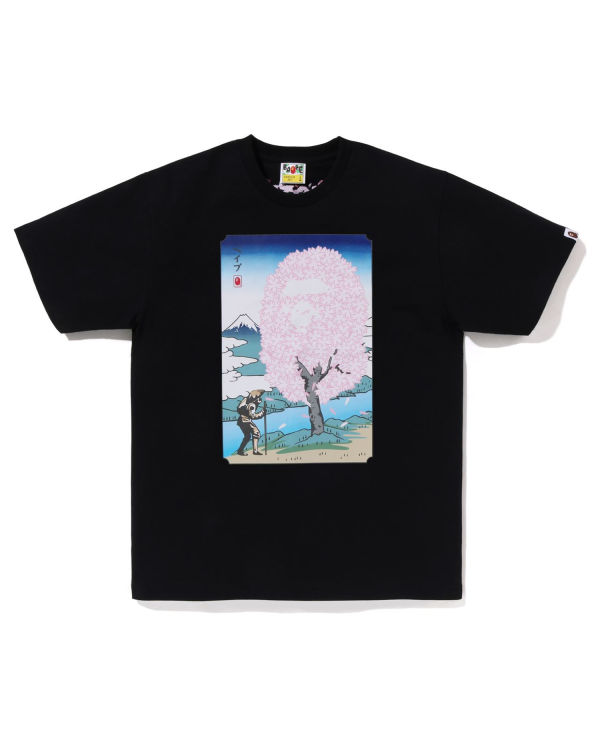 T Shirts Bape Sakura Homme Noir | ZNGSH0643