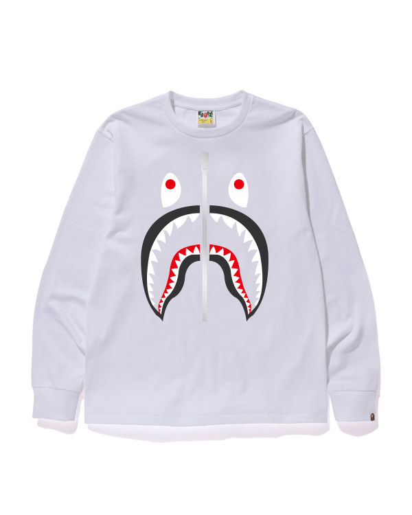 T Shirts Bape Shark Homme Blanche | NCVMY6208