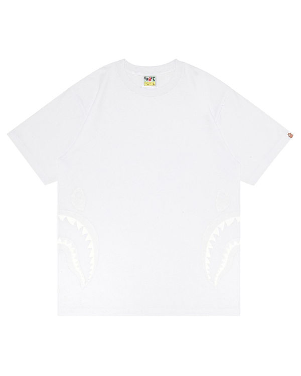 T Shirts Bape Side Shark Homme Blanche | GSEPH1863