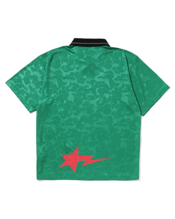 T Shirts Bape Soccer Game Relaxed Fit Polo Homme Vert Clair | CMPFB6487