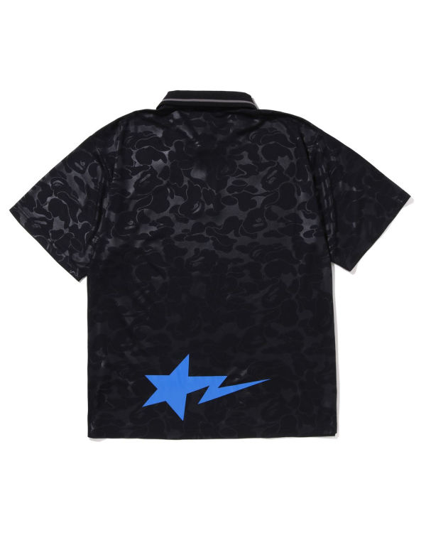 T Shirts Bape Soccer Game Relaxed Fit Polo Homme Noir | KMROL4123