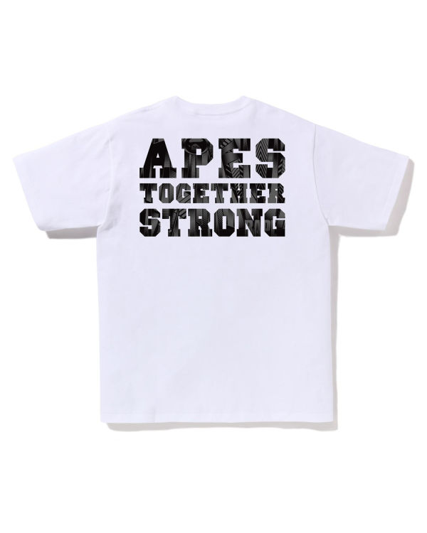 T Shirts Bape Speed Racer College ATS Homme Blanche | KMREC1894