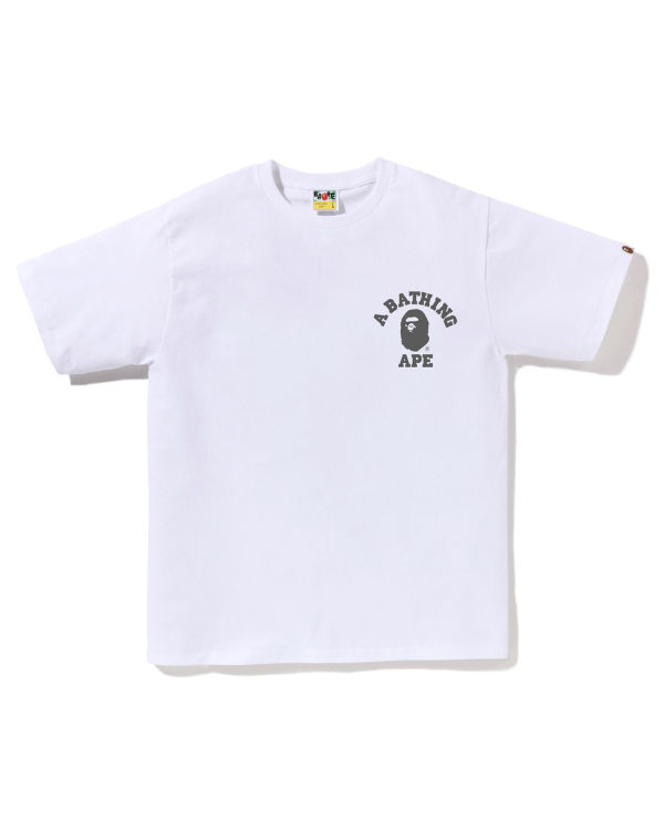 T Shirts Bape Speed Racer College ATS Homme Blanche | KMREC1894