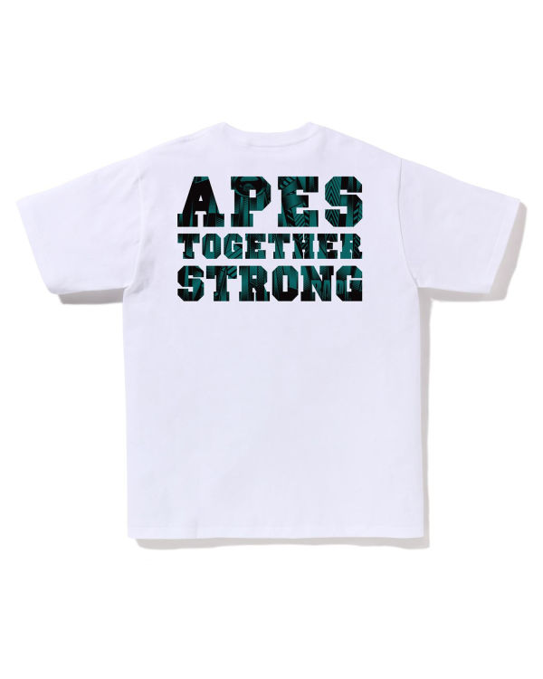 T Shirts Bape Speed Racer College ATS Homme Blanche | VPBWS7524