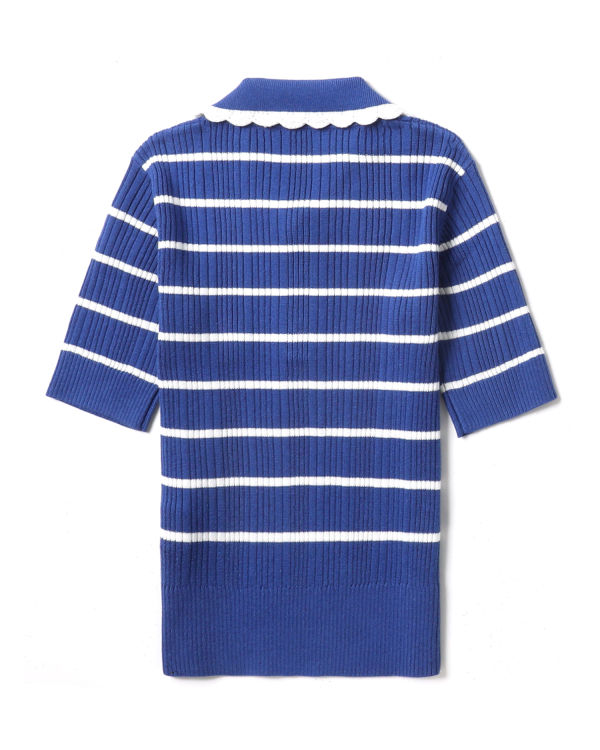 T Shirts Bape Stripe Femme Bleu | VCKBU3479