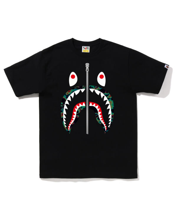 T Shirts Bape Thermography Shark Homme Noir | THZIB8397