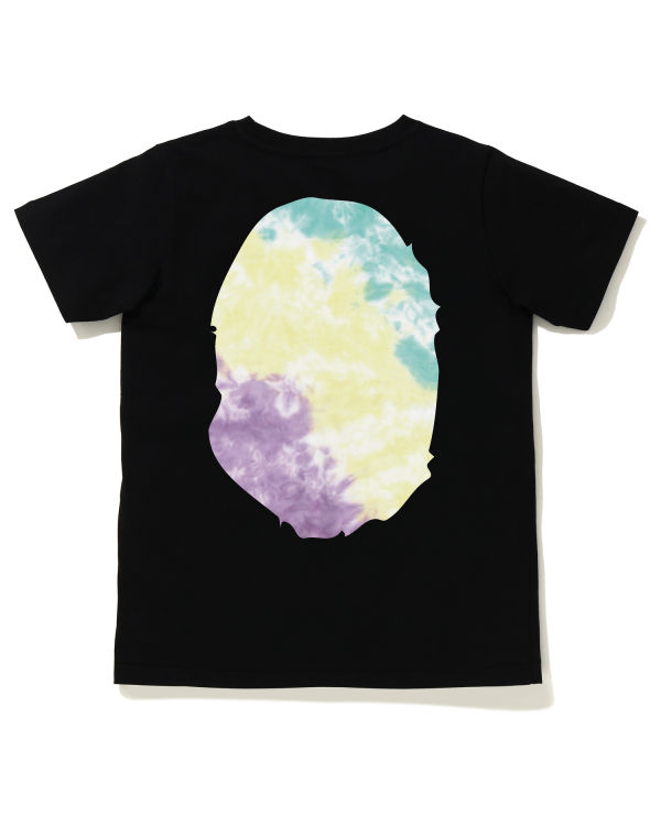 T Shirts Bape Tie-Dye Big Ape Head Femme Noir | JMGYN6845