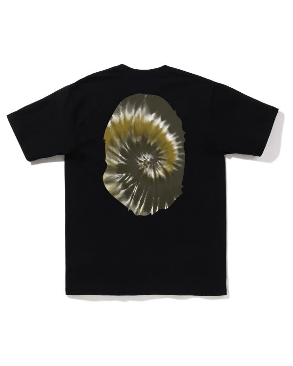 T Shirts Bape Tie-Dye Big Ape Head Homme Noir | CPJGT4082