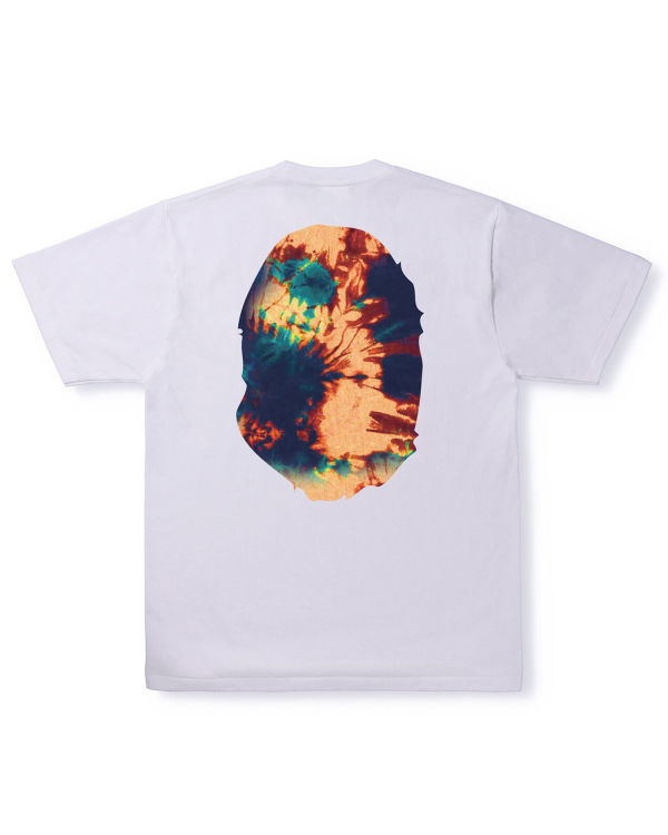 T Shirts Bape Tie Dye Big Ape Head Homme Blanche | ITQGD7501