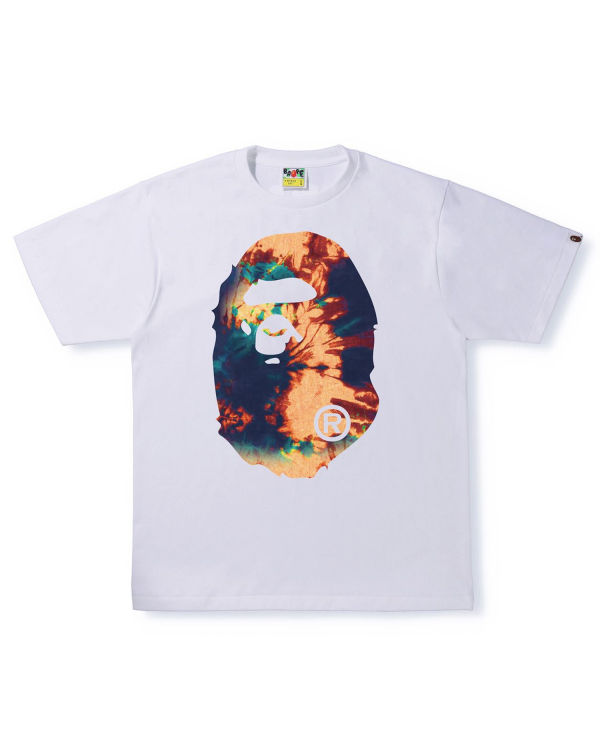 T Shirts Bape Tie Dye Big Ape Head Homme Blanche | ITQGD7501