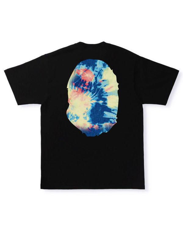 T Shirts Bape Tie Dye Big Ape Head Homme Noir | JUKTS9625