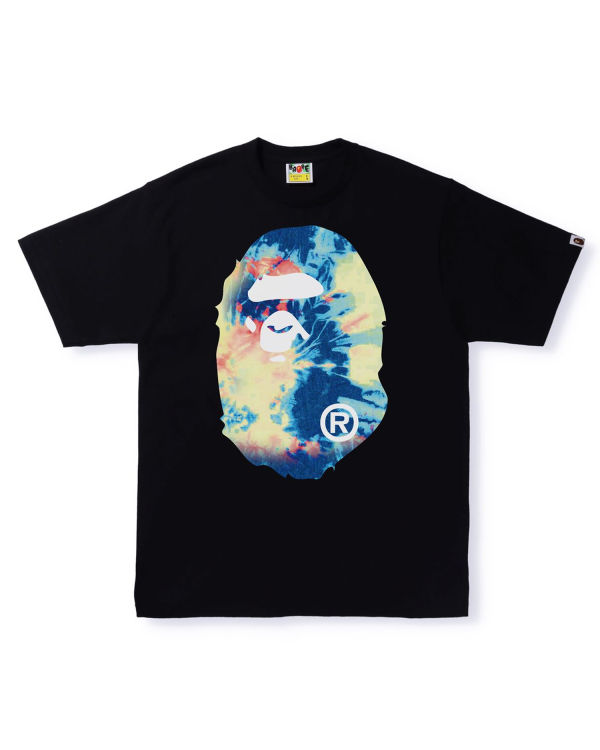 T Shirts Bape Tie Dye Big Ape Head Homme Noir | JUKTS9625