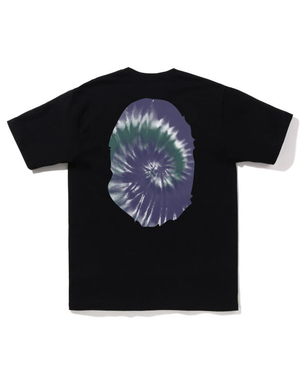 T Shirts Bape Tie-Dye Big Ape Head Homme Noir | WFPNA5731