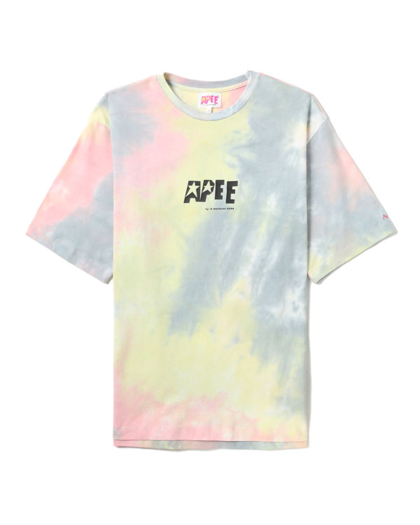 T Shirts Bape Tie-dye graphic slit Femme Rose | OUMGV6192