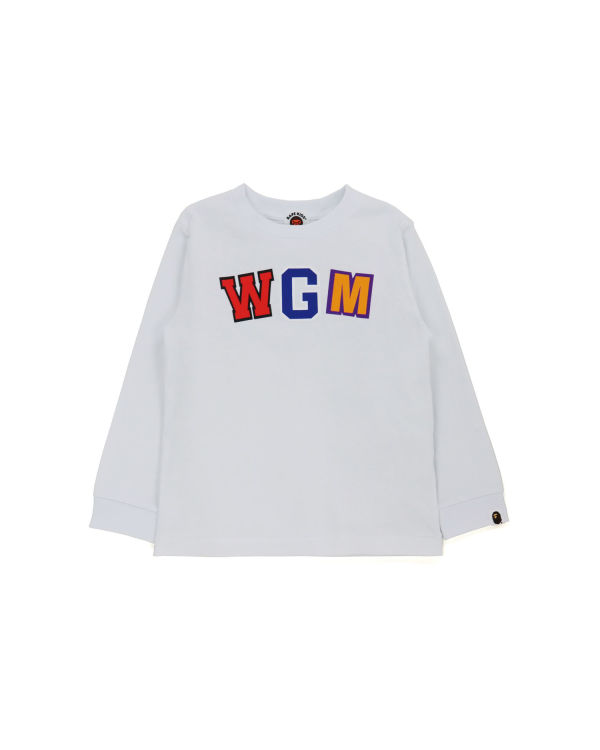 T Shirts Bape WGM Shark L/S Enfant Blanche | CZDVU8467