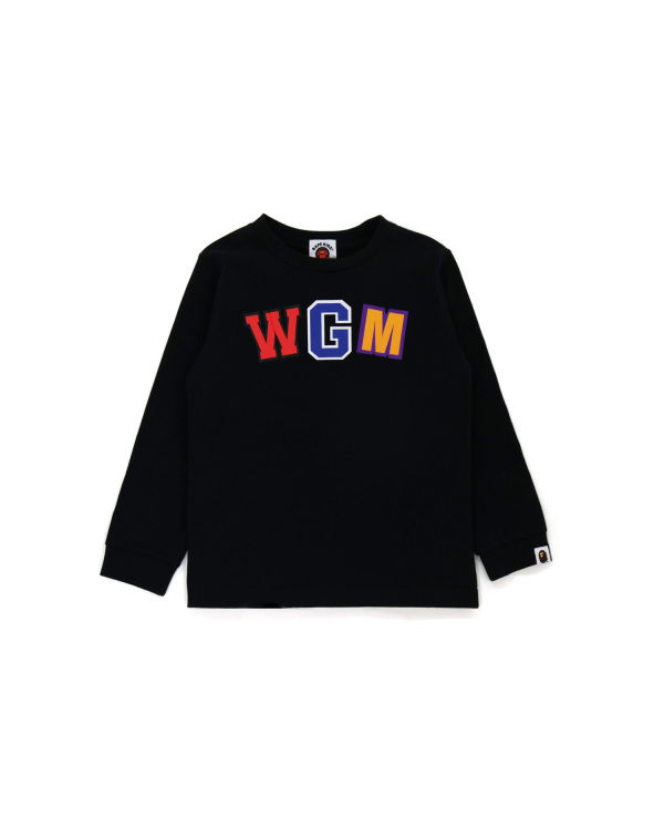 T Shirts Bape WGM Shark L/S Enfant Noir | JOHNU2367