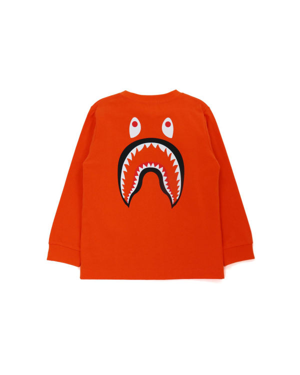 T Shirts Bape WGM Shark L/S Enfant Orange | CTZXU3589