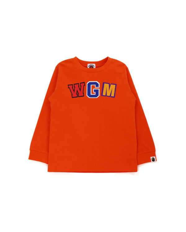 T Shirts Bape WGM Shark L/S Enfant Orange | CTZXU3589