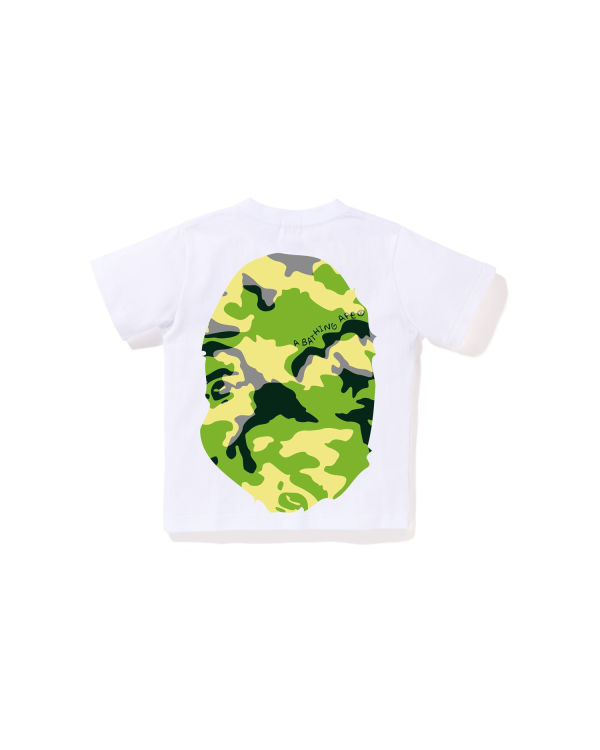 T Shirts Bape Woodland Camo Big Ape Head Enfant Blanche | NRFOZ9830