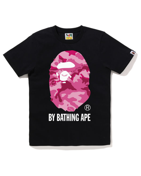 T Shirts Bape Woodland Camo By Bathing Ape Femme Noir | GWOFQ9843