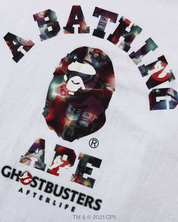 T Shirts Bape X Ghostbusters Camo College Homme Blanche | JMUZH0423