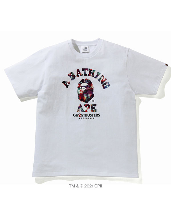 T Shirts Bape X Ghostbusters Camo College Homme Blanche | JMUZH0423