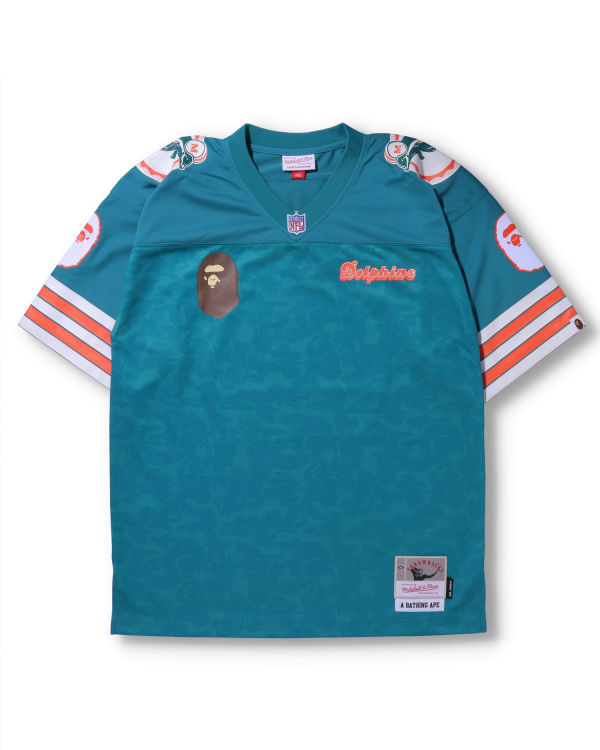 T Shirts Bape X M&N NFL Miami Dolphins Legacy Jersey Homme Menthe | ZLICN1984