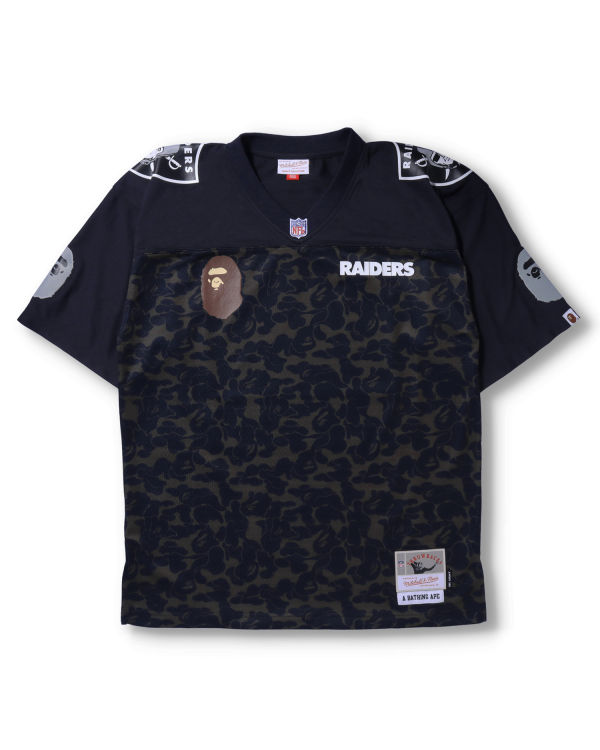 T Shirts Bape X M&N NFL Oakland Raiders Legacy Jersey Homme Noir | GCTIA3156