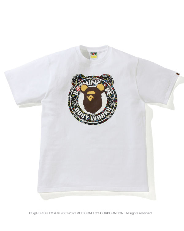 T Shirts Bape X Medicom Toy Camo BE@R Busy Works Homme Blanche | EDVWN7896