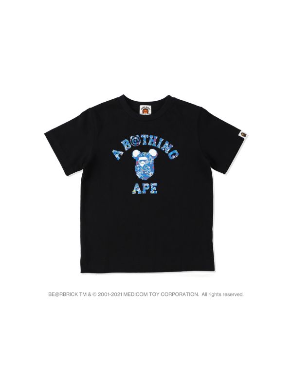 T Shirts Bape X Medicom Toy Camo BE@R College Enfant Noir | PDUFW7198