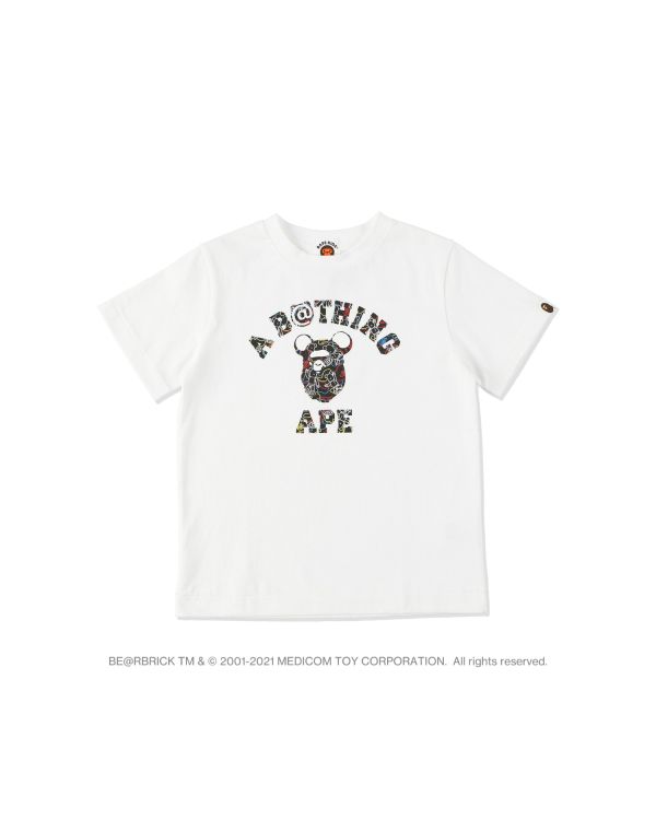 T Shirts Bape X Medicom Toy Camo BE@R College Enfant Blanche | VQSMX5469