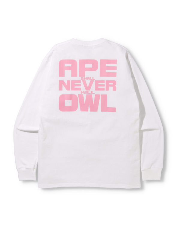 T Shirts Bape X OVO Long Sleeve Homme Blanche | TLKXA2879