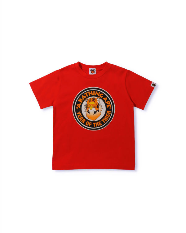 T Shirts Bape Year Of The Tiger Enfant Rouge Clair | CSJFU4513