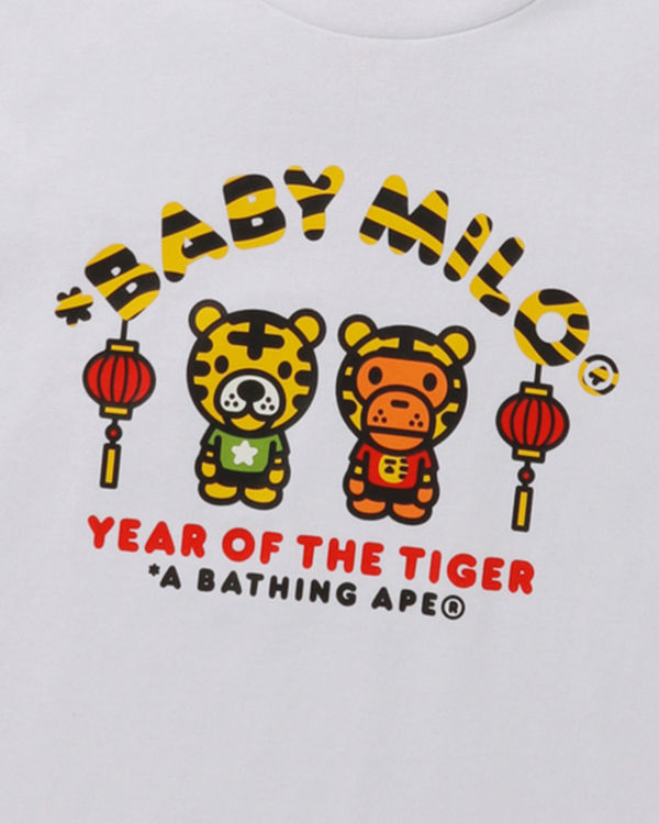 T Shirts Bape Year Of The Tiger Milo Enfant Blanche | UYJPK1948