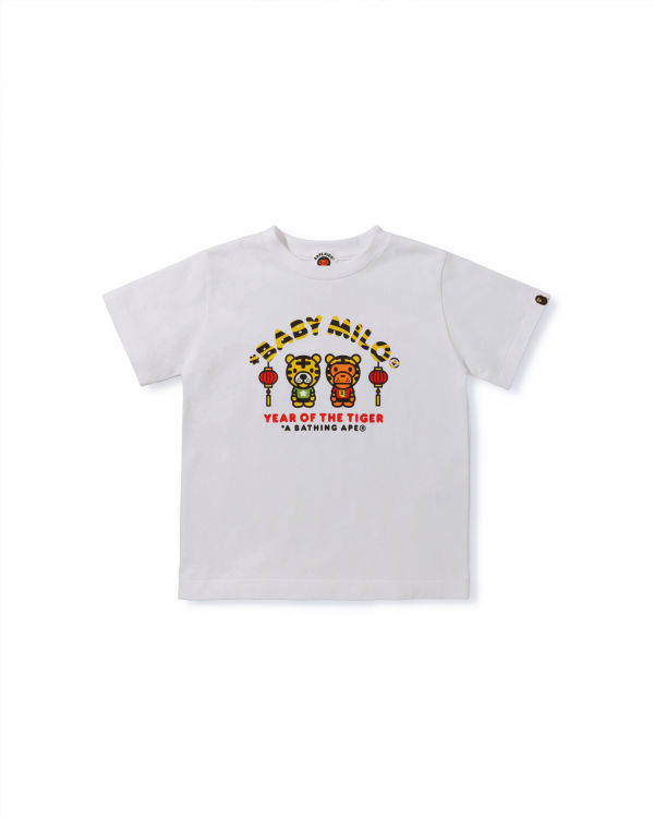 T Shirts Bape Year Of The Tiger Milo Enfant Blanche | UYJPK1948