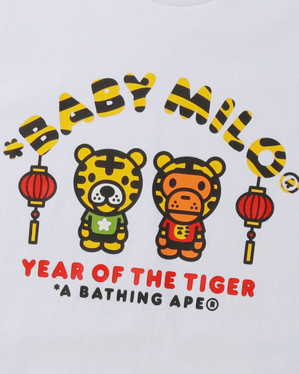 T Shirts Bape Year Of The Tiger Milo Homme Blanche | MVFLG5420