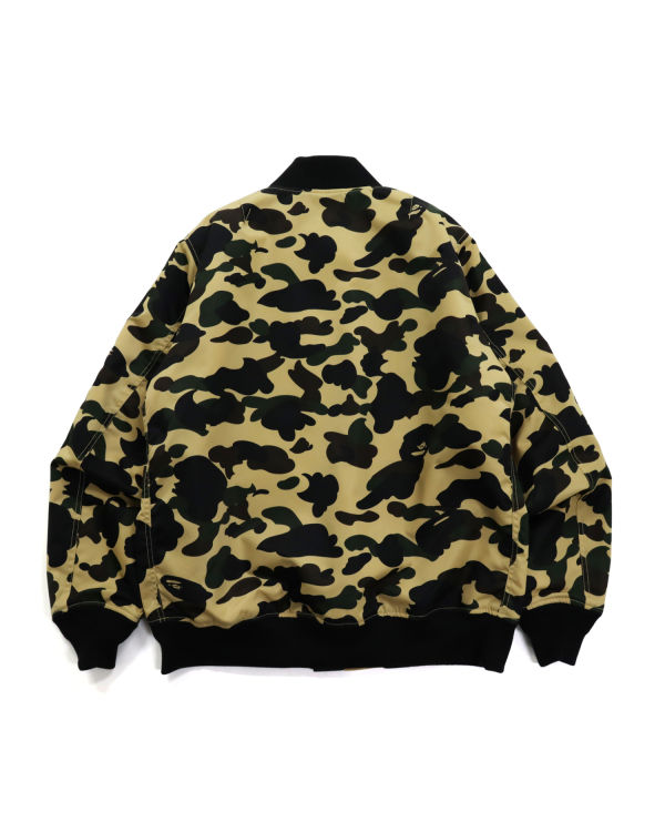 Vestes Bape 1st Camo Nylon Twill MA-1 Homme Jaune | EBDTY7291