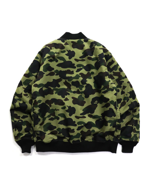 Vestes Bape 1st Camo Nylon Twill MA-1 Homme Vert | SVIJR9103