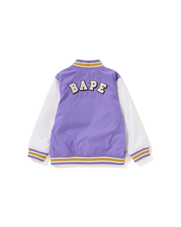 Vestes Bape Ape Head B Patch Varsity Enfant Violette | BQKAT1978