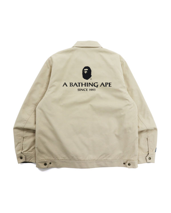 Vestes Bape Badge Motif Zip Blouson Homme Beige | BAUYT8107