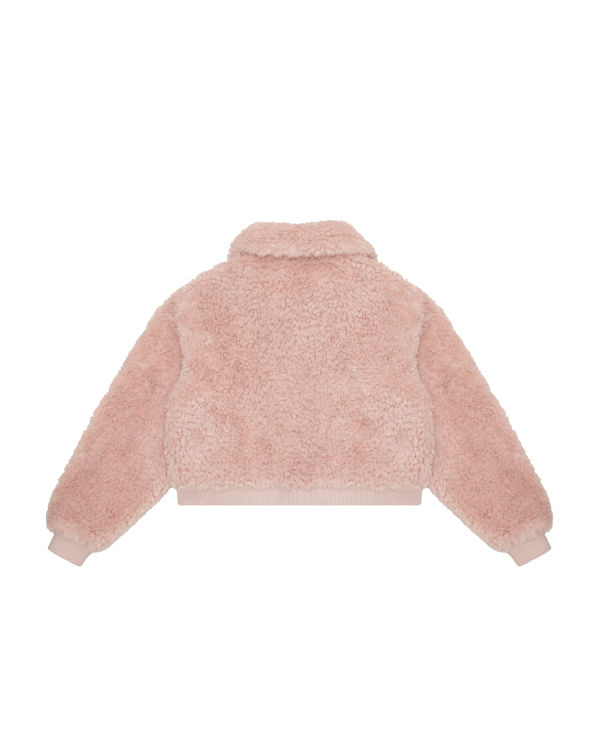 Vestes Bape Faux fur Femme Rose | WNBOE3605