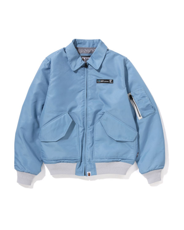 Vestes Bape Honeycomb Ripstop Bomber Homme Bleu Clair | LQUJC0146