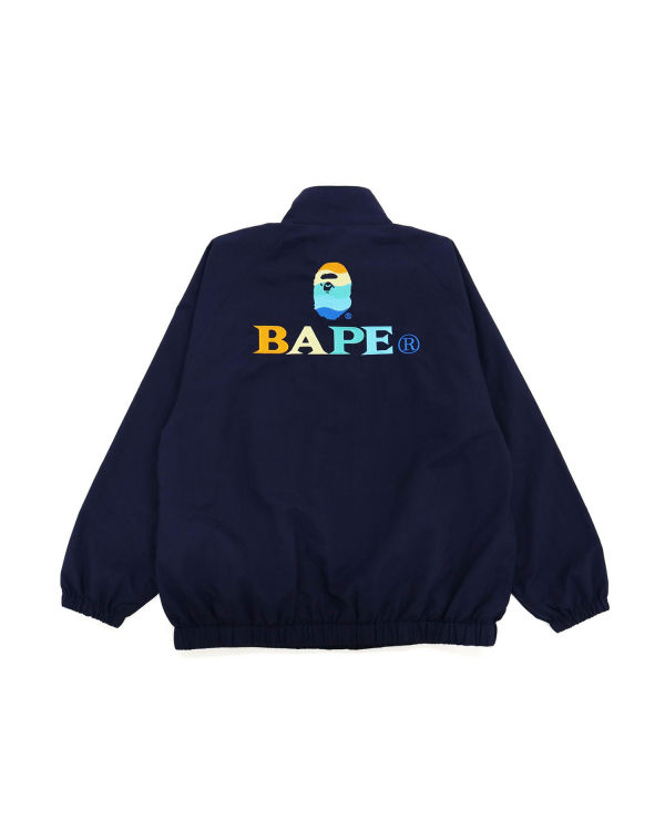 Vestes Bape Logo Embroidery Overs Femme Bleu Marine Bleu | MWIKH5462