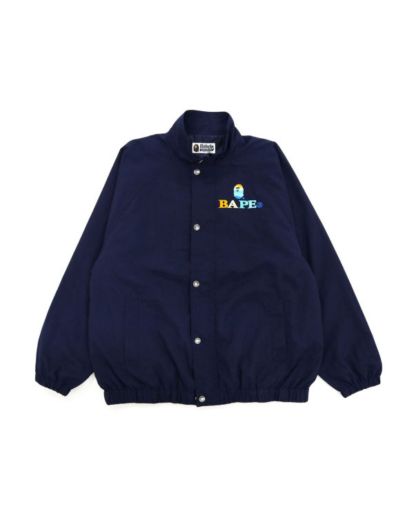 Vestes Bape Logo Embroidery Overs Femme Bleu Marine Bleu | MWIKH5462