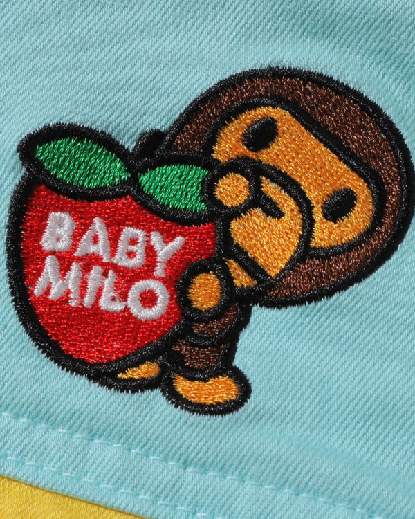 Vestes Bape Milo Button Fly Enfant Bleu Jaune Rose | UDSYQ2573