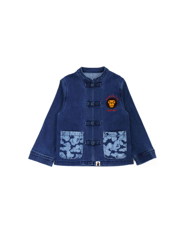 Vestes Bape Milo Patch Jersey Denim Enfant Bleu | JIKAB1802