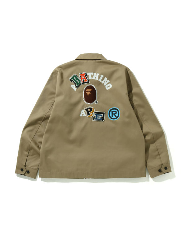 Vestes Bape Multi Fonts Relaxed Fit Zip Homme Beige | DGSMK2604