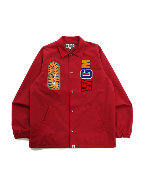 Vestes Bape Shark Coach Homme Rouge Clair | FCMNT4869