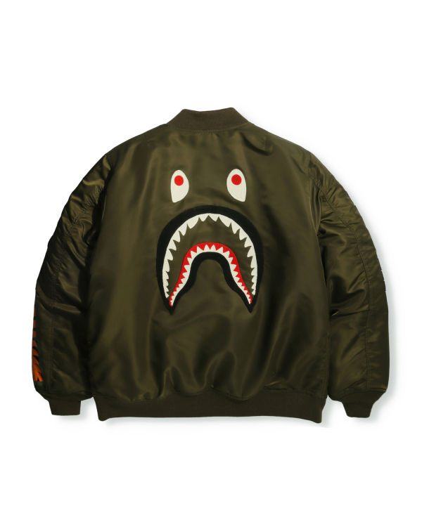 Vestes Bape Shark Loose Fit Ma-1 M Bomber Homme Vert | BTSNI2730