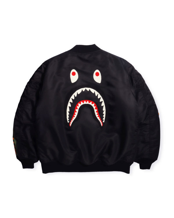 Vestes Bape Shark Loose Fit Ma-1 M Bomber Homme Noir | KDLVQ6234